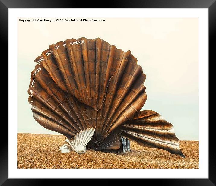 The Scallop, Aldeburgh Framed Mounted Print by Mark Bangert