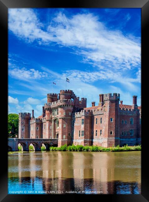 Herstmonceaux Castle Framed Print by John B Walker LRPS