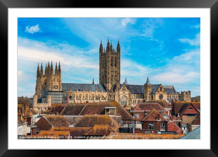 Majestic Canterbury Cathedral Framed Mounted Print by John B Walker LRPS