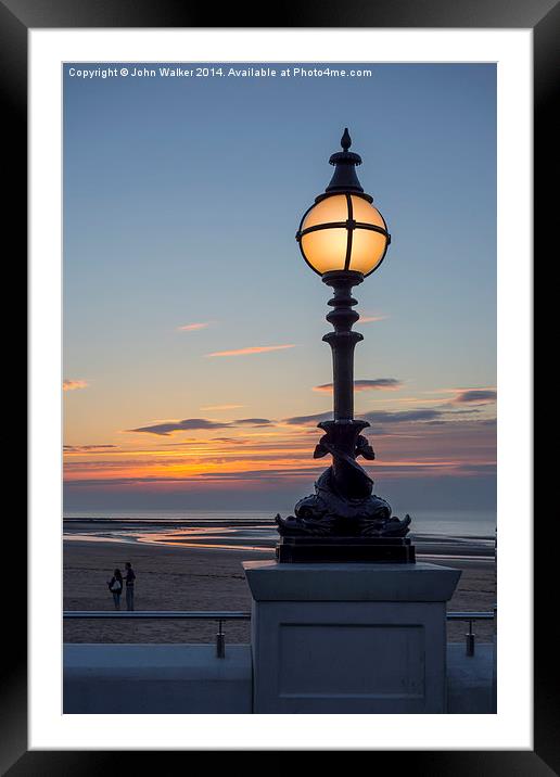 Margate Sunset Framed Mounted Print by John B Walker LRPS