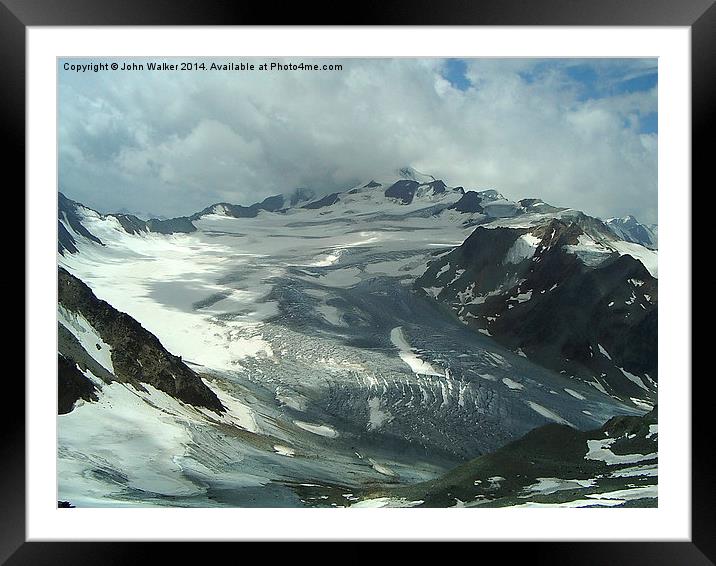 The Glacier Framed Mounted Print by John B Walker LRPS