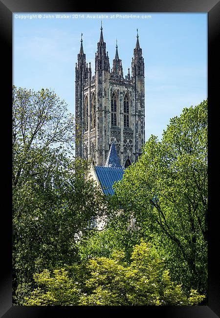 Canterbury Cathedral Framed Print by John B Walker LRPS