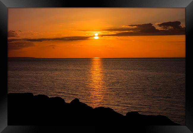 Sunset Over the Swale Estuary Framed Print by John B Walker LRPS