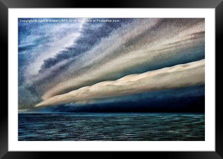  Storm Front at Sea Framed Mounted Print by John B Walker LRPS