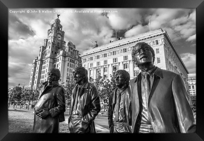 The Beatles Statue Pier Head Liverpool UK  Framed Print by John B Walker LRPS