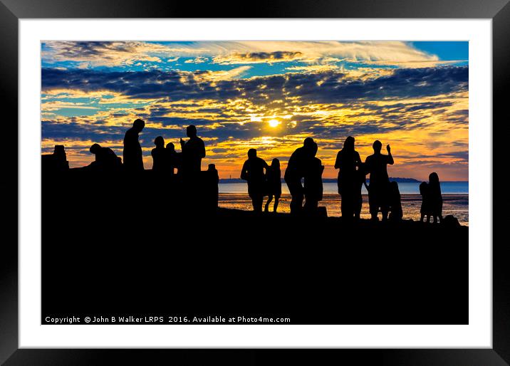 The Beach Party  Framed Mounted Print by John B Walker LRPS