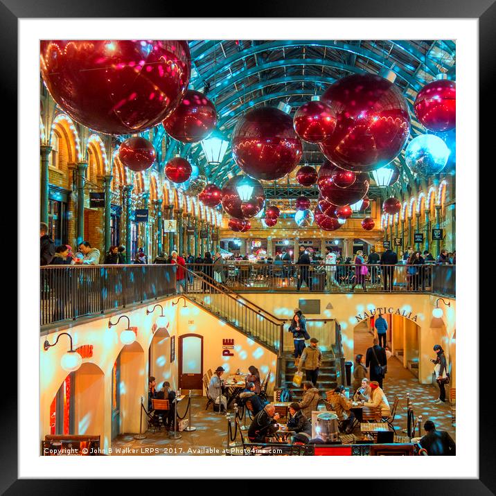 Christmas at Covent Garden Framed Mounted Print by John B Walker LRPS