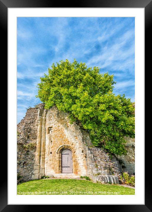 Ruins of St Augustines Abbey Framed Mounted Print by John B Walker LRPS
