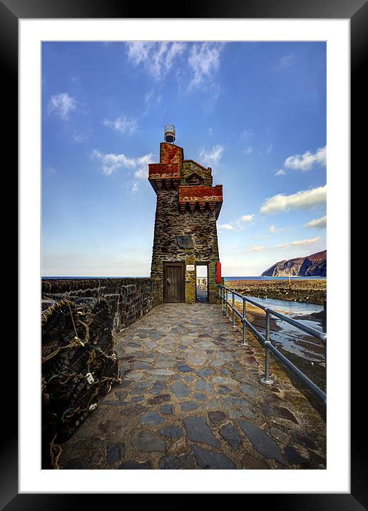 Lynmouth, Rhenish Tower Framed Mounted Print by Mike Gorton