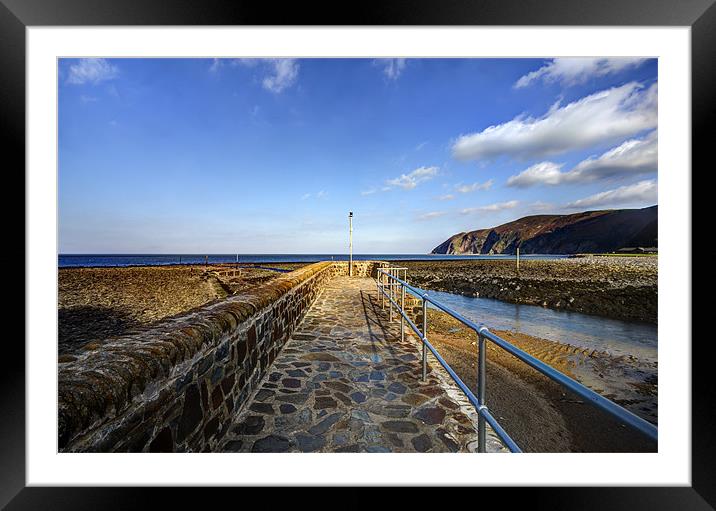 Lynmouth Harbour Entrance Framed Mounted Print by Mike Gorton