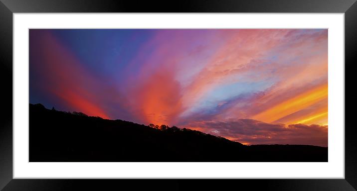 Glorious Devon Sunset Framed Mounted Print by Mike Gorton