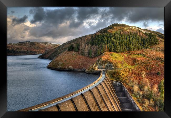 Autumnal Beauty at Llyn Clywedog reservoir Framed Print by Mike Gorton