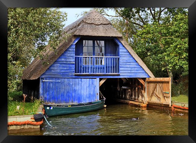 Boathouse Framed Print by Mike Gorton