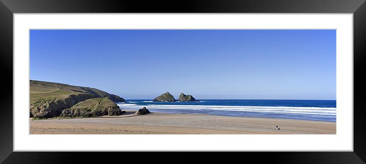 Holywell Bay Cornwall Framed Mounted Print by Mike Gorton