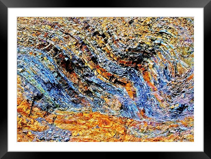 Colour of Rock Framed Mounted Print by Mike Gorton