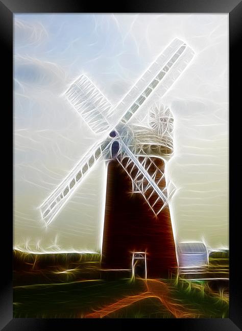 Electric Windmill Framed Print by Mike Gorton