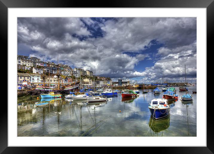 Brixham Harbour Framed Mounted Print by Mike Gorton