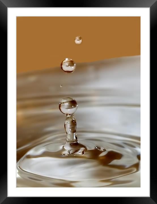 Water Droplet Macro Framed Mounted Print by Mike Gorton
