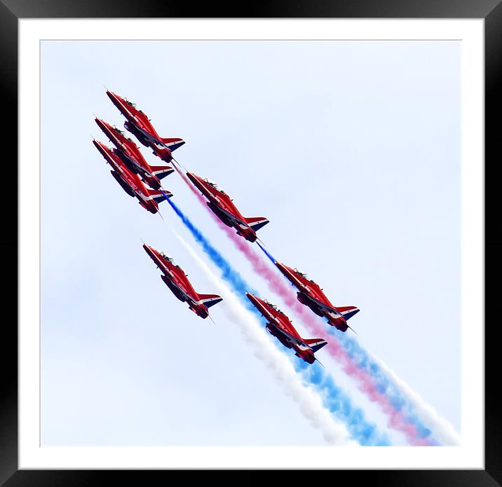Majestic Red Arrows Formation Framed Mounted Print by Mike Gorton