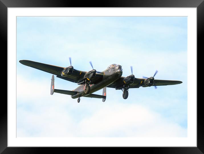The Mighty Lancaster Bomber Framed Mounted Print by Mike Gorton