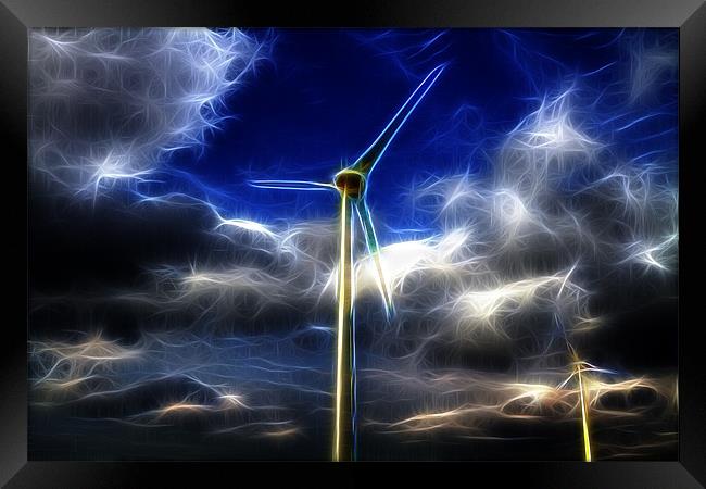 Electric Turbines Framed Print by Mike Gorton