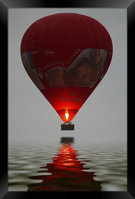 Red Balloon reflection Framed Print by Mike Gorton