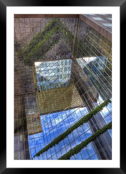 The Reflective Abstract of No 1 London Bridge Framed Mounted Print by Mike Gorton
