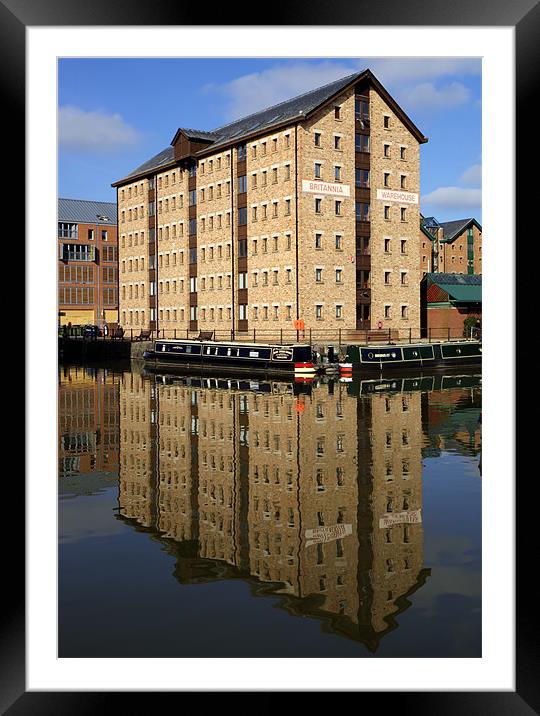 Britannia Warehouse Gloucester Docks Framed Mounted Print by Mike Gorton
