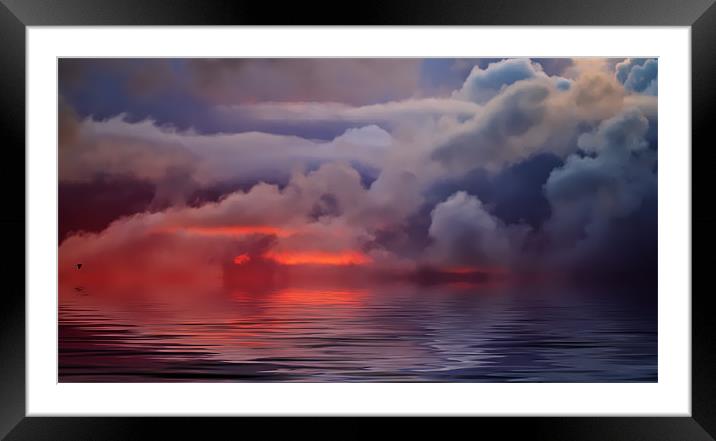 Flying into a Red Sunset Framed Mounted Print by Mike Gorton