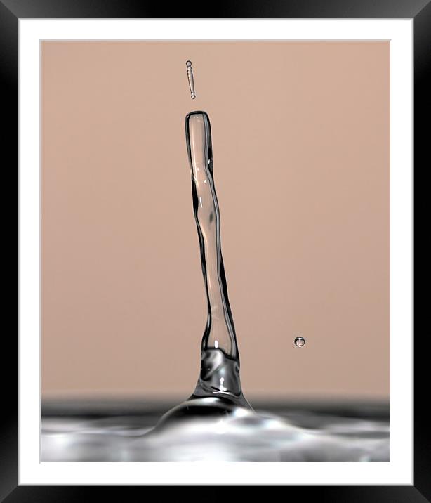 Water Droplet Framed Mounted Print by Mike Gorton