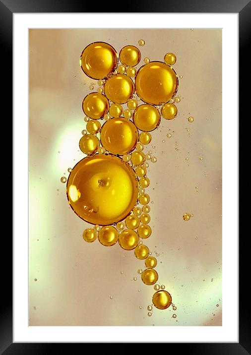 Oil Droplets Framed Mounted Print by Mike Gorton