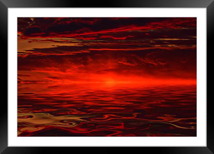 Inferno Reflections Framed Mounted Print by Mike Gorton
