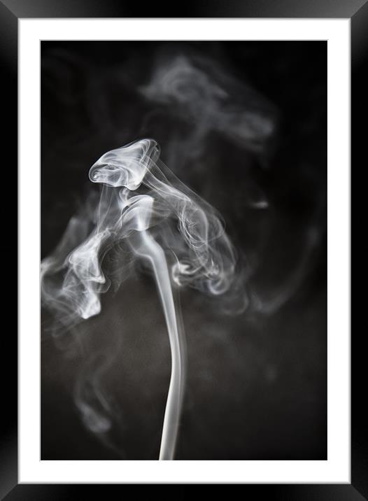 Ghostly Smoke Framed Mounted Print by Mike Gorton