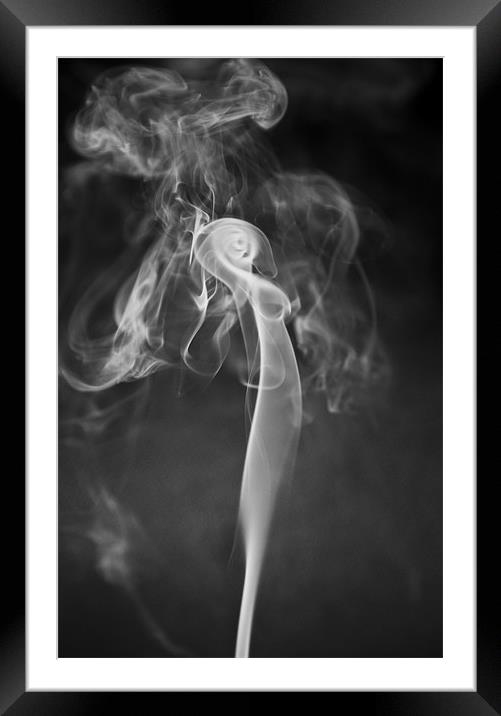 Naked Alien Candle Smoke Framed Mounted Print by Mike Gorton