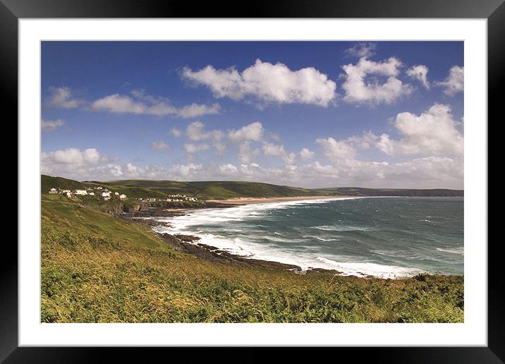 Grunta, Barricane and Woolacombe Beaches Devon Framed Mounted Print by Mike Gorton