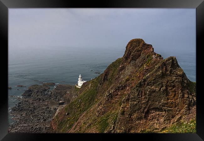 Hartland Point Lighthouse Framed Print by Mike Gorton