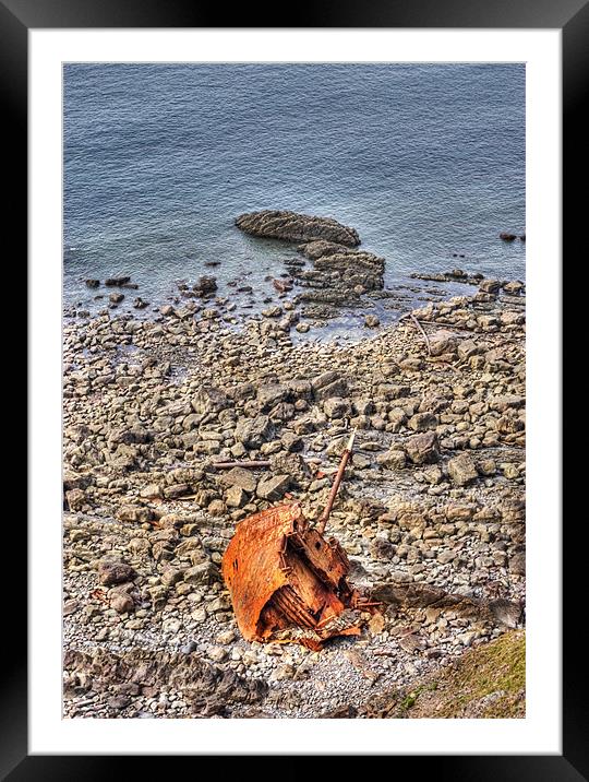 Shipwreck Framed Mounted Print by Mike Gorton