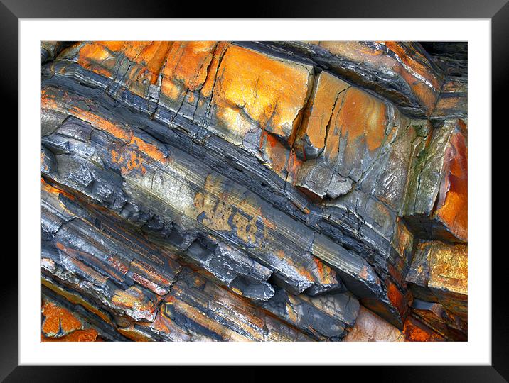Another Colour of Rock Framed Mounted Print by Mike Gorton