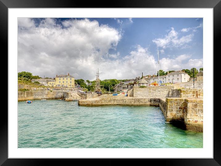 Charlestown St Austell Cornwall Framed Mounted Print by Mike Gorton