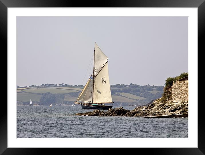Sailing into St Mawes Framed Mounted Print by Mike Gorton
