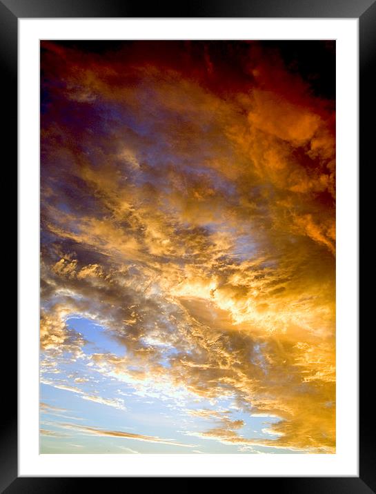 Burning Sky Framed Mounted Print by Mike Gorton