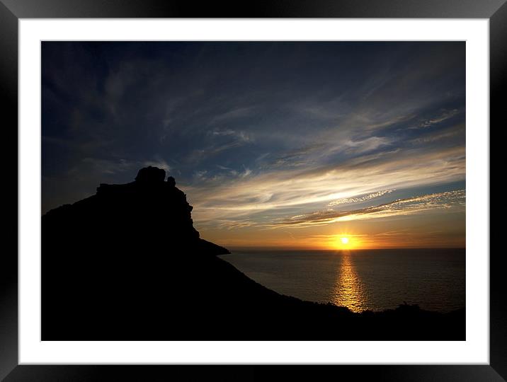 Valley of The Rocks Sunset Framed Mounted Print by Mike Gorton