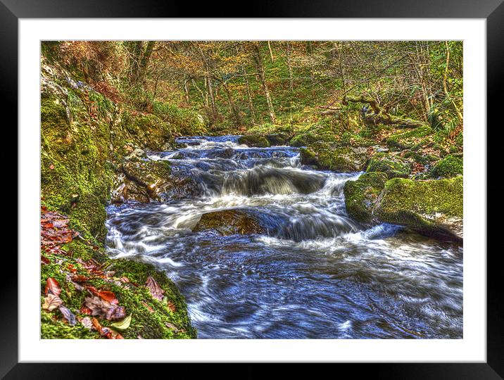 Through The Woods Waterfall Framed Mounted Print by Mike Gorton