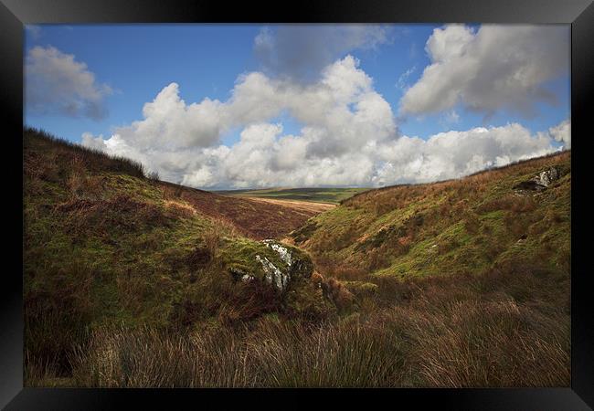 Rugged Exmoor Framed Print by Mike Gorton