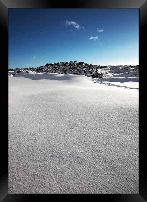 Snow Covered Exmoor Framed Print by Mike Gorton