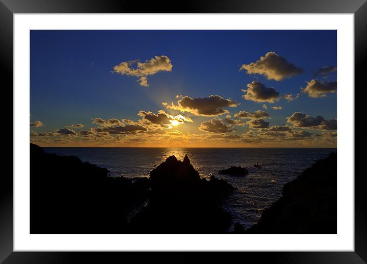 Golden Sunset At Hartland Quay Framed Mounted Print by Mike Gorton