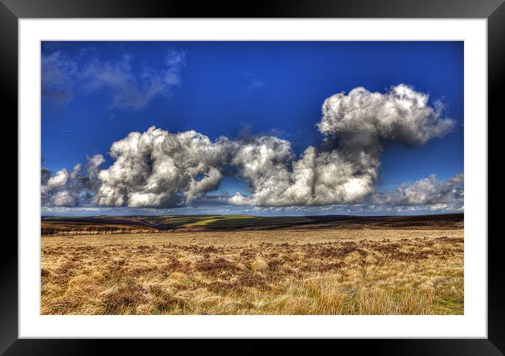 Cumulus Clouds Over Exmoor Framed Mounted Print by Mike Gorton