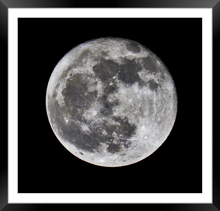 Full Moon Framed Mounted Print by Mike Gorton