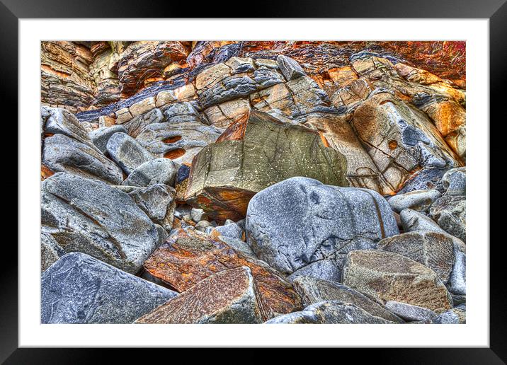 Shades of Rock Framed Mounted Print by Mike Gorton