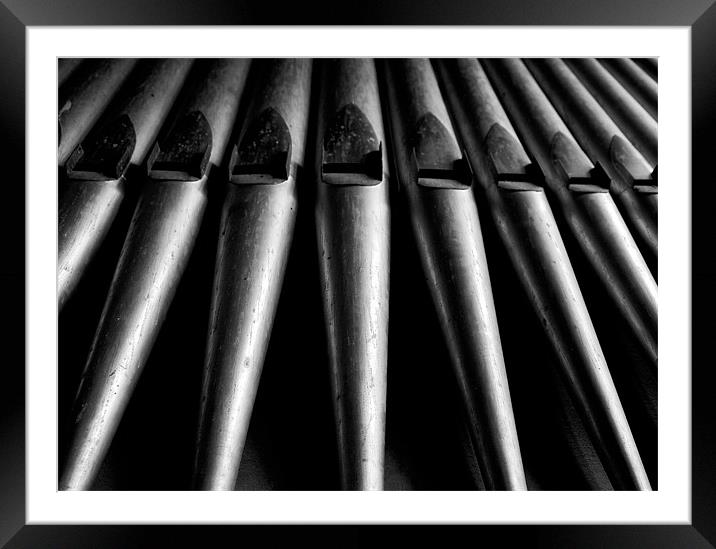 Church Organ Pipes Framed Mounted Print by Mike Gorton